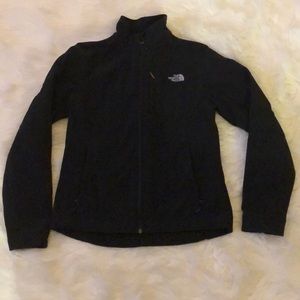 The North Face black jacket, no hood. Size M.